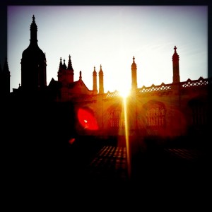 Autumn sunshine over Kings College Cambridge